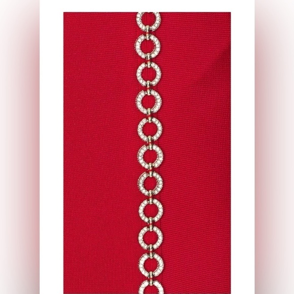 H:ours ALISHA ONE SHOULDER DRESS IN RED Size Medium - Picture 15 of 15